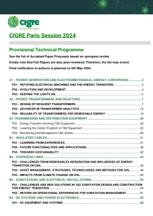 CIGRE 巴黎会议 2024
